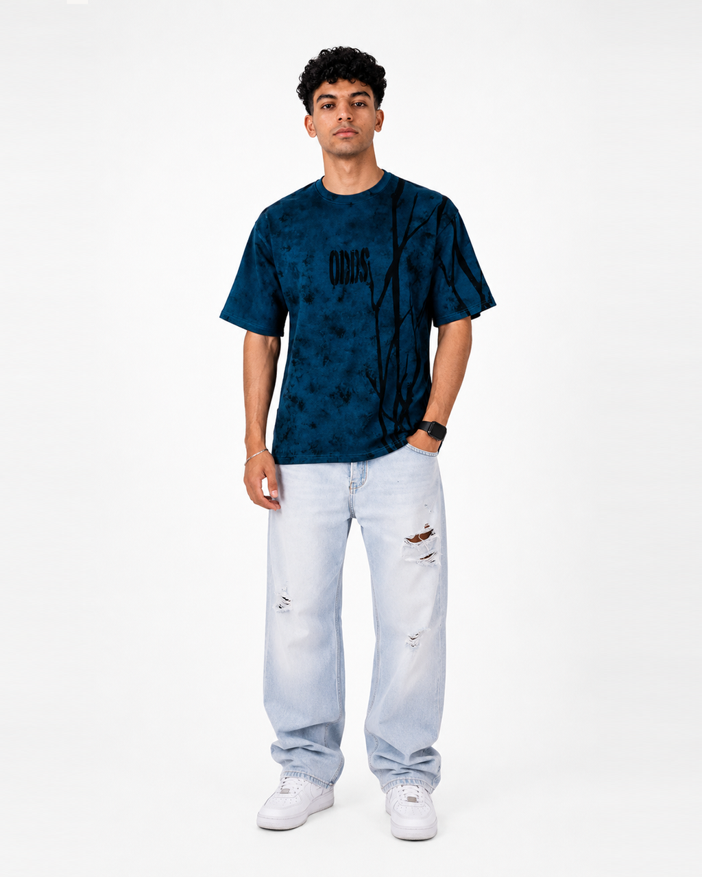 ODDS Navy Oversized T-Shirt | F2G
