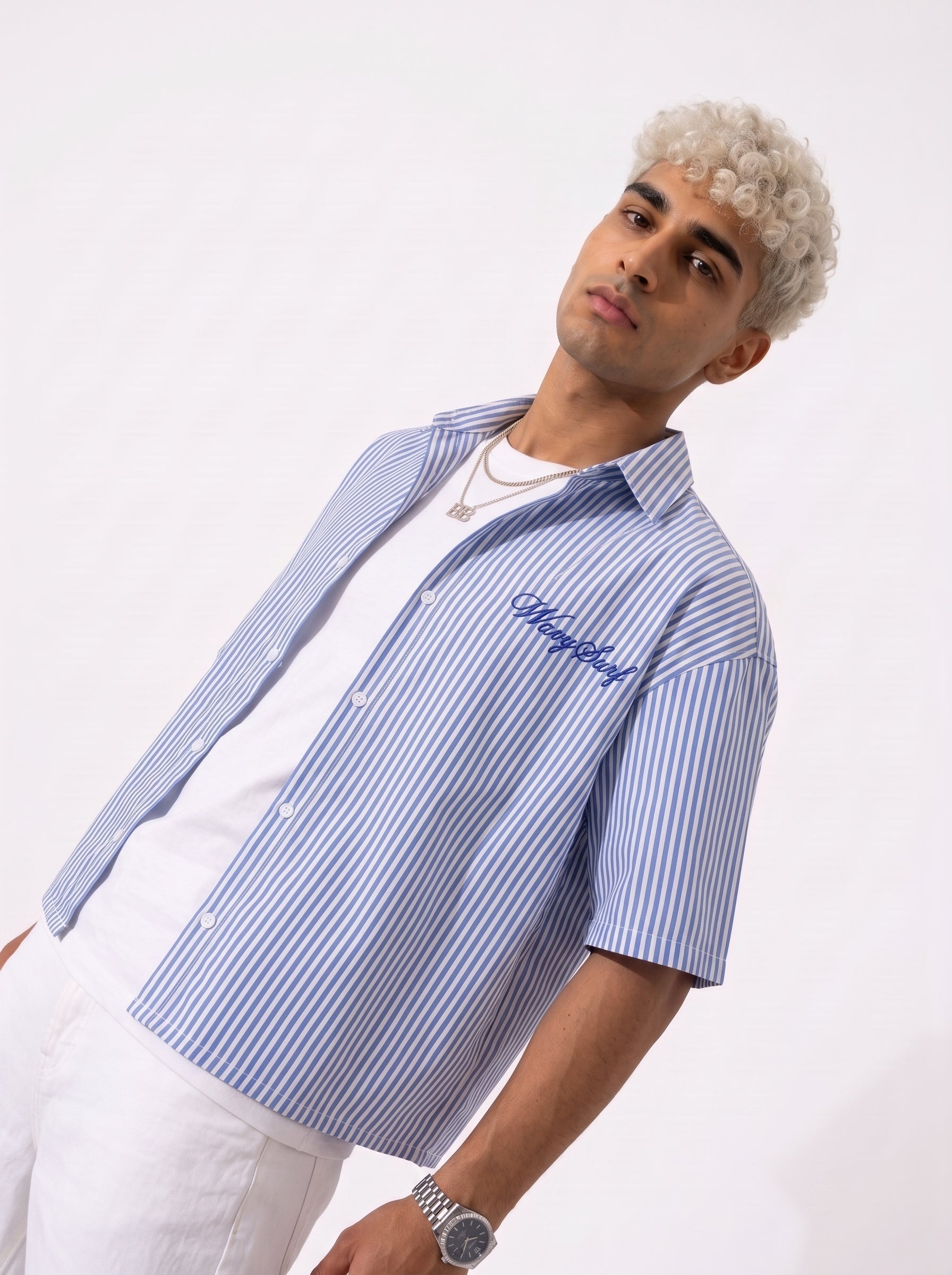 Wrong Sense box fit shirt – Blue