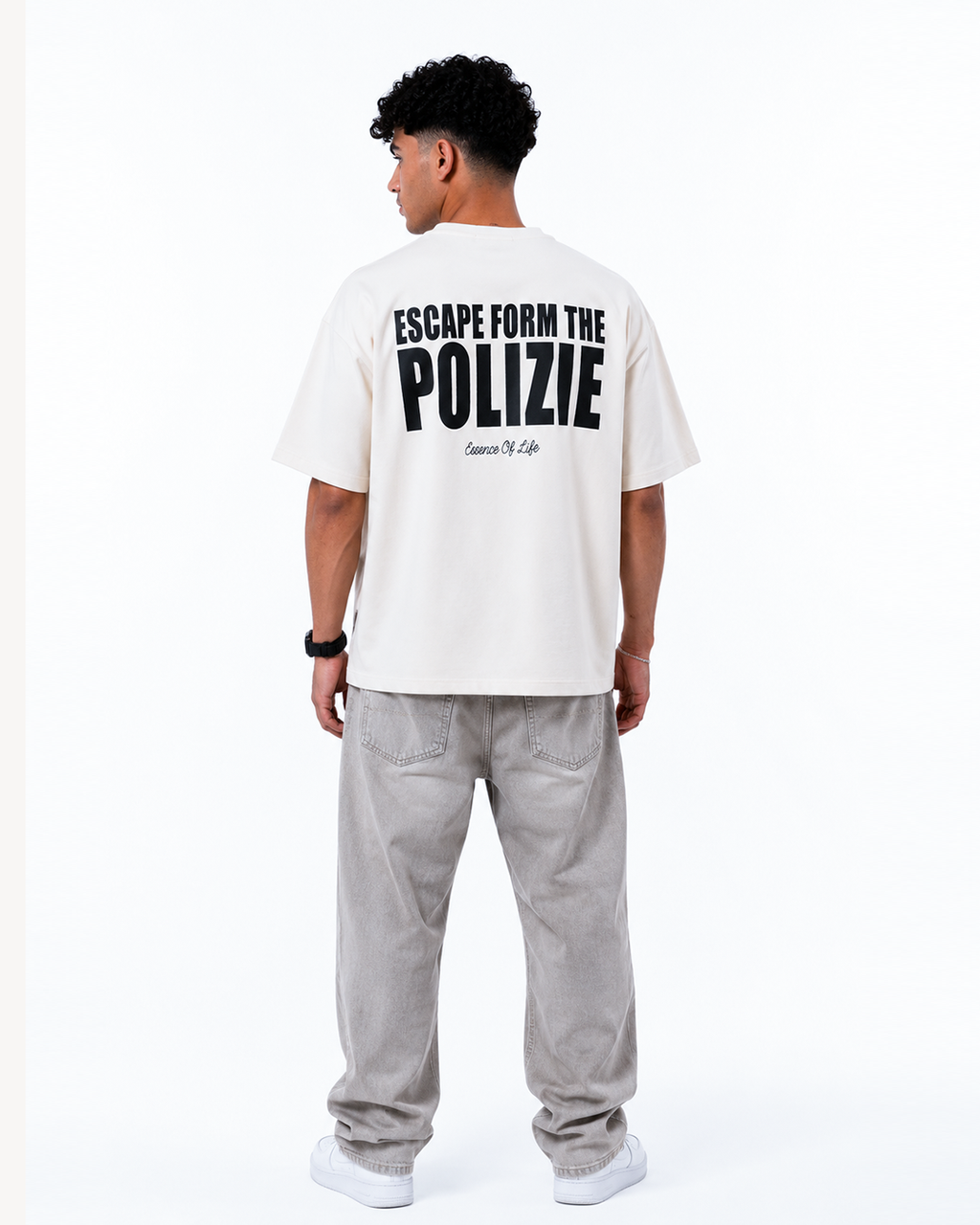 POLIZIE White Oversized T-Shirt | F2G
