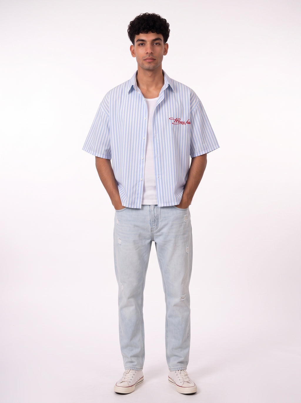 Honshu box fit Shirt – Sky Blue