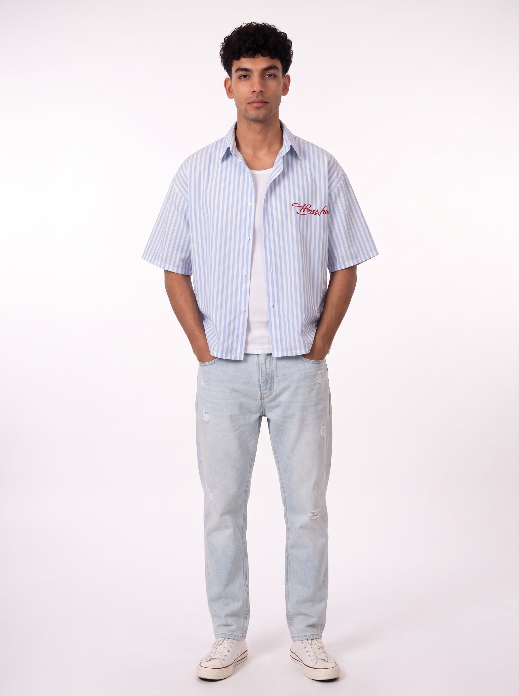 Honshu box fit Shirt – Sky Blue