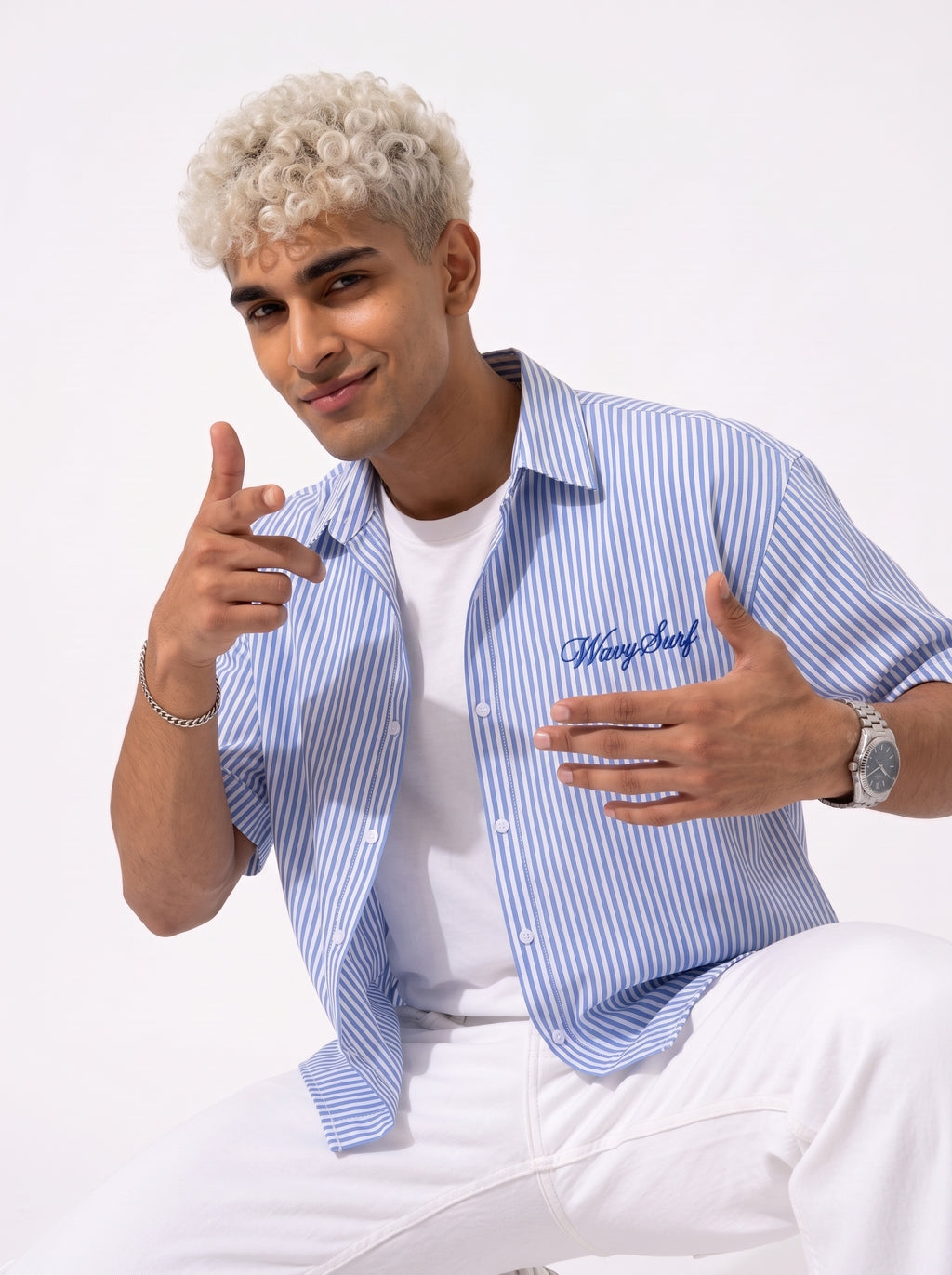 Wrong Sense box fit shirt – Blue