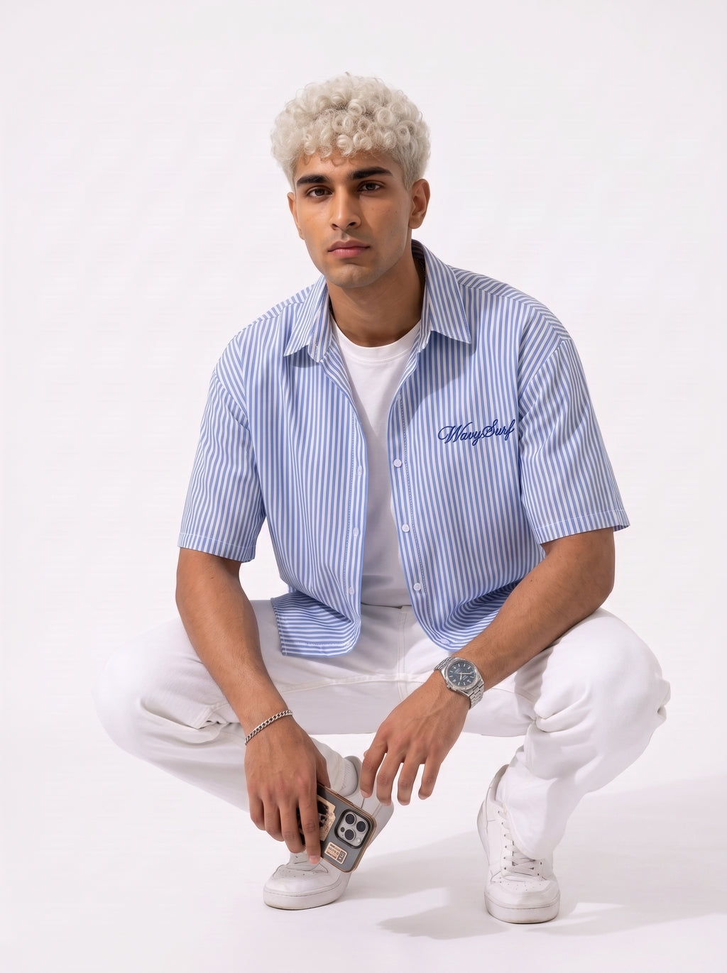 Wrong Sense box fit shirt – Blue
