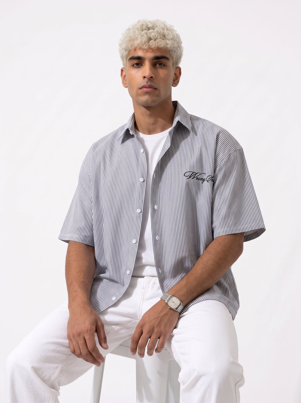 Wrong Sense box fit Shirt – Grey