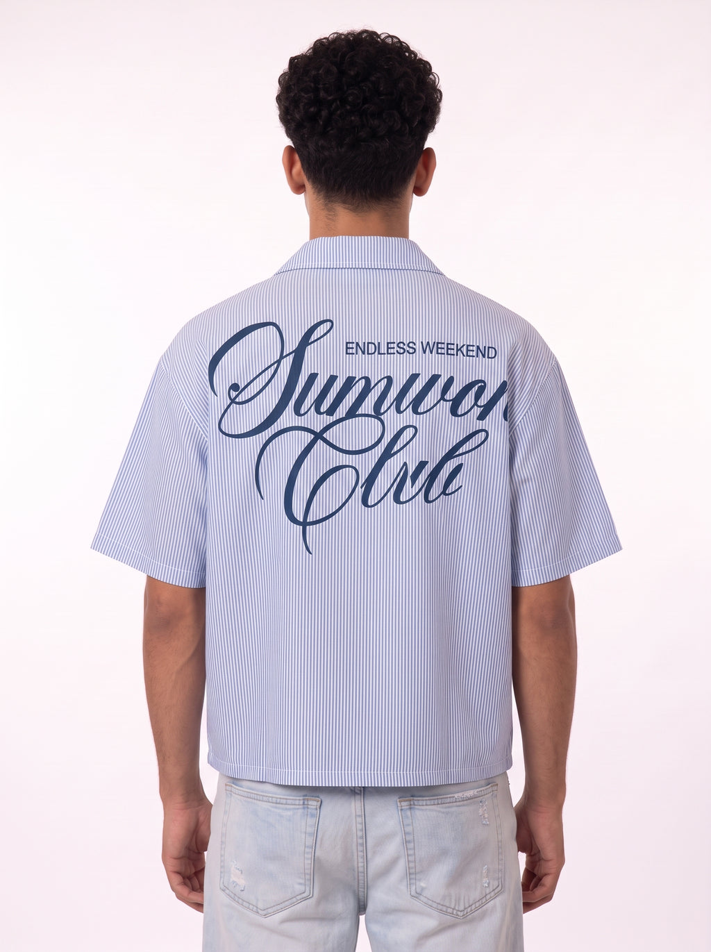 summer club box fit Shirt – Blue