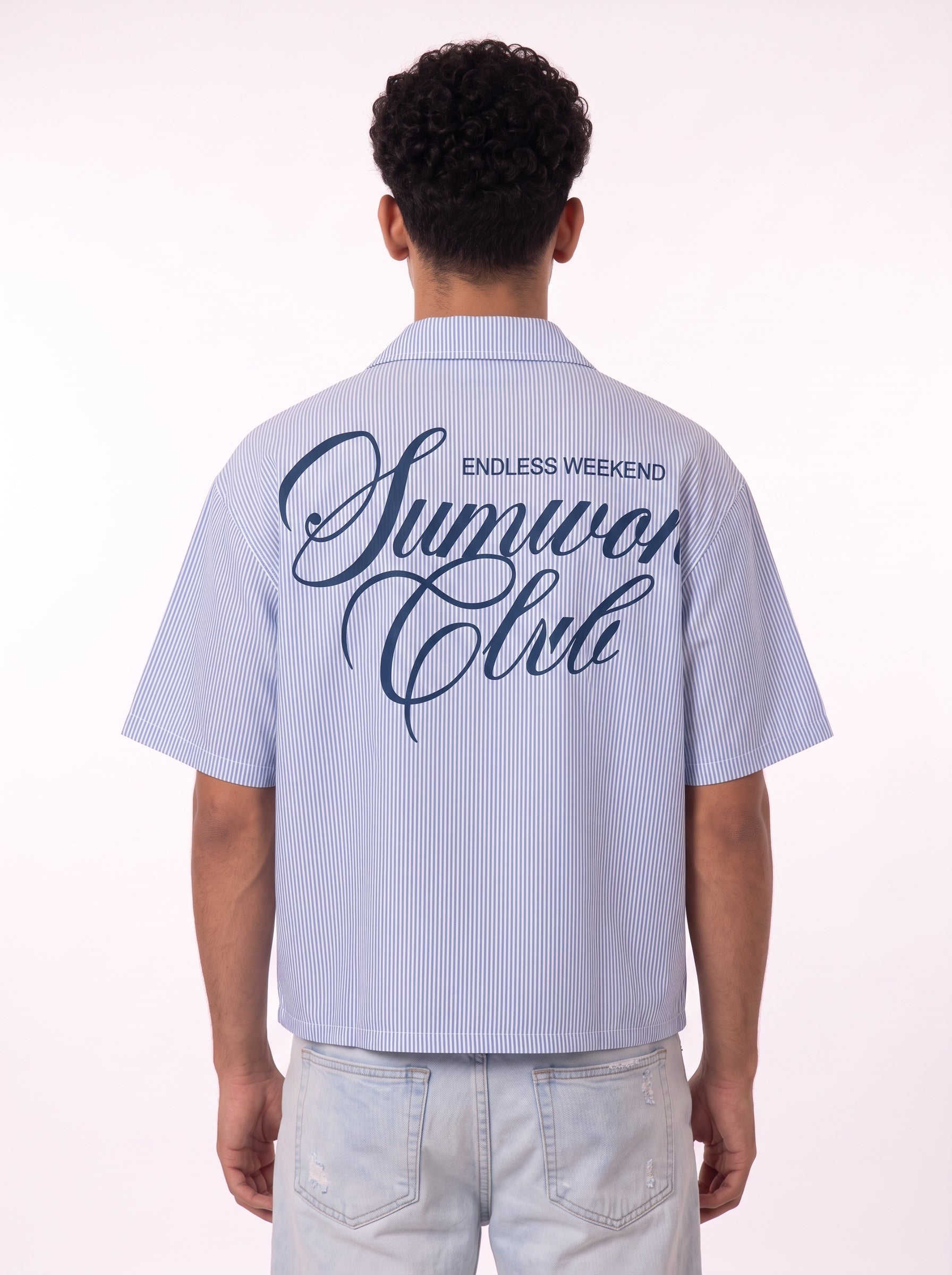summer club box fit Shirt – Blue