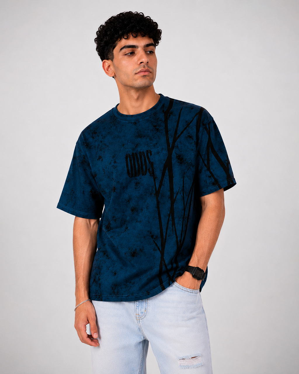 ODDS Navy Oversized T-Shirt | F2G