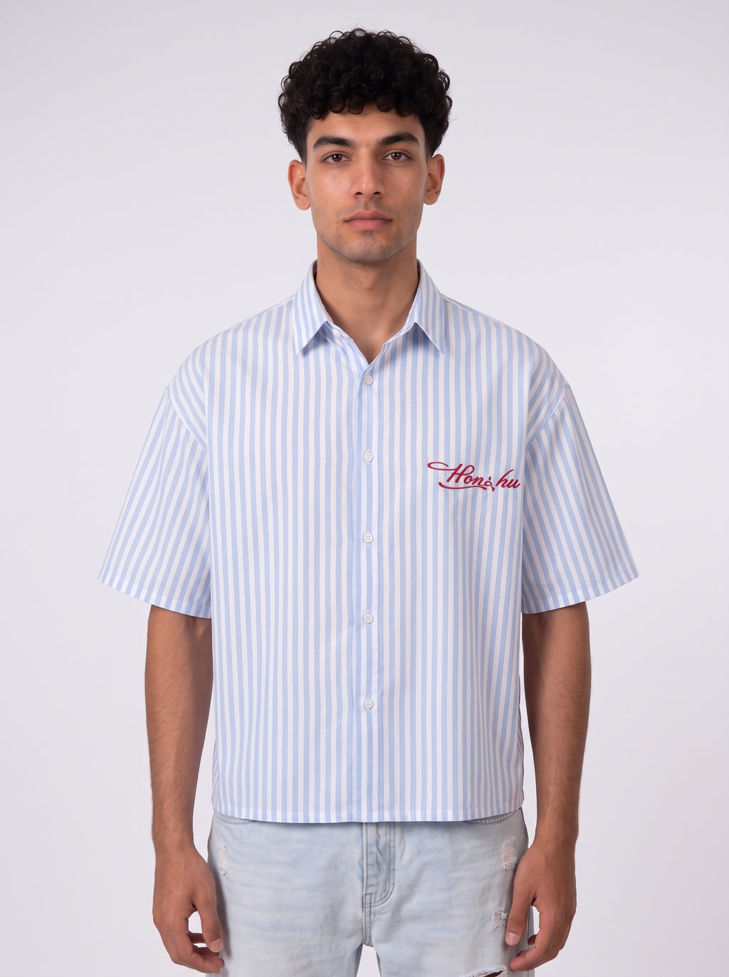 Honshu box fit Shirt – Sky Blue