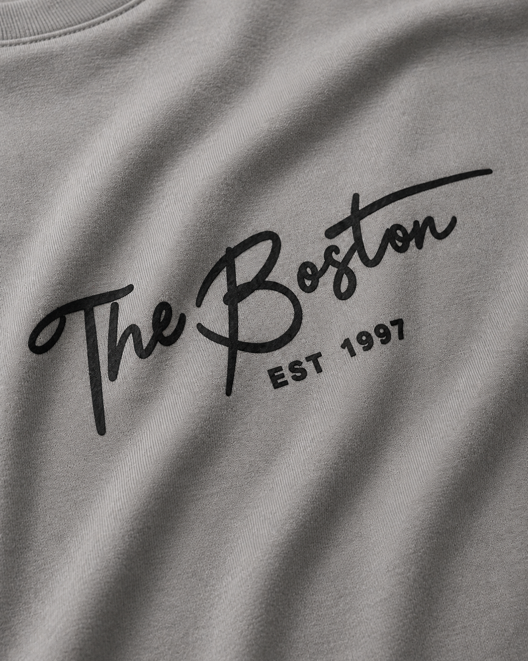 BOSTON Grey Oversized T-Shirt | F2G