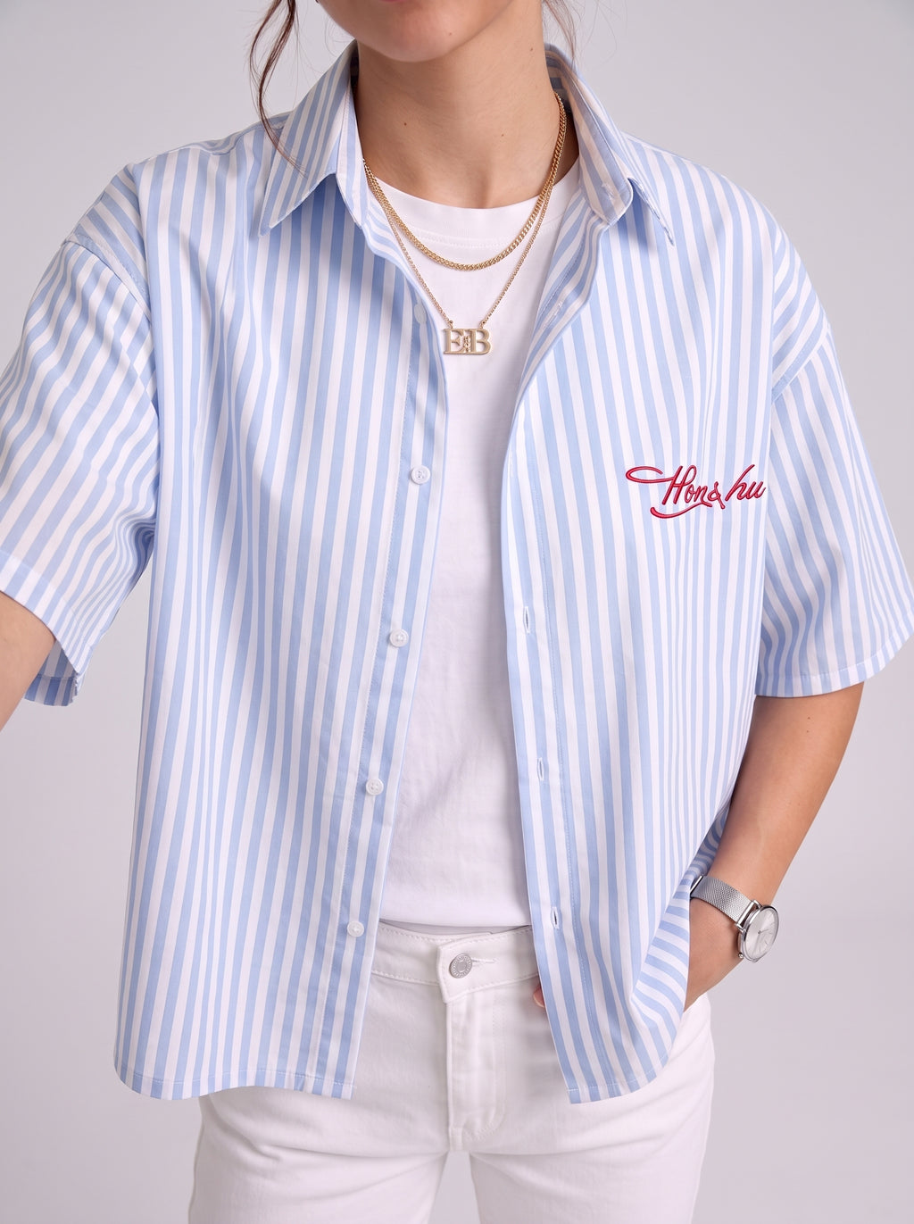 Honshu box fit Shirt – Sky Blue