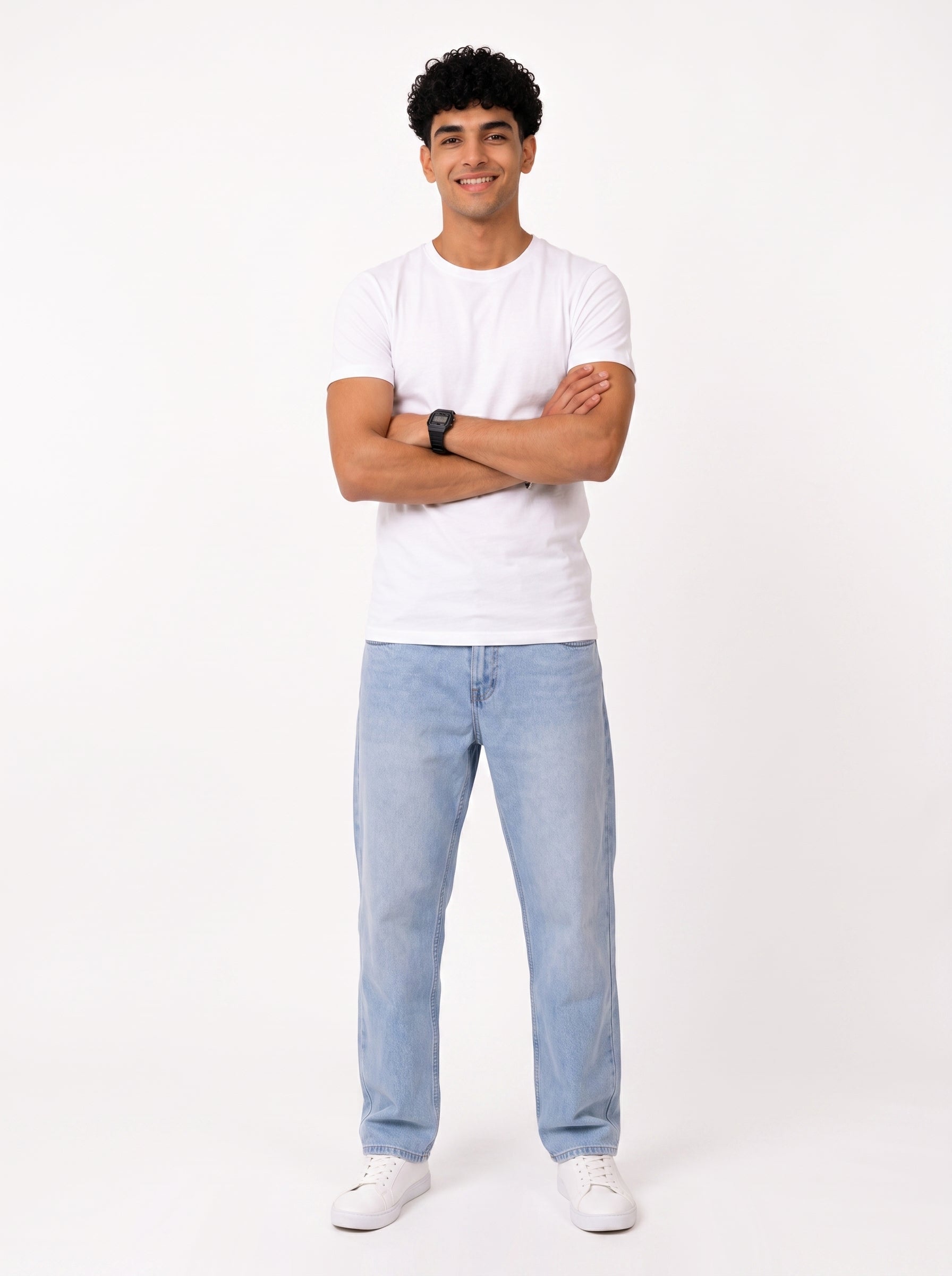 F2G Basic White T-Shirt full look
