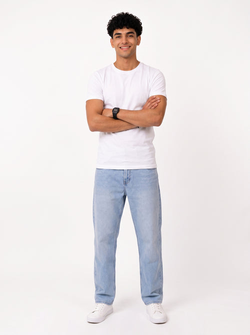 F2G Basic White T-Shirt full look