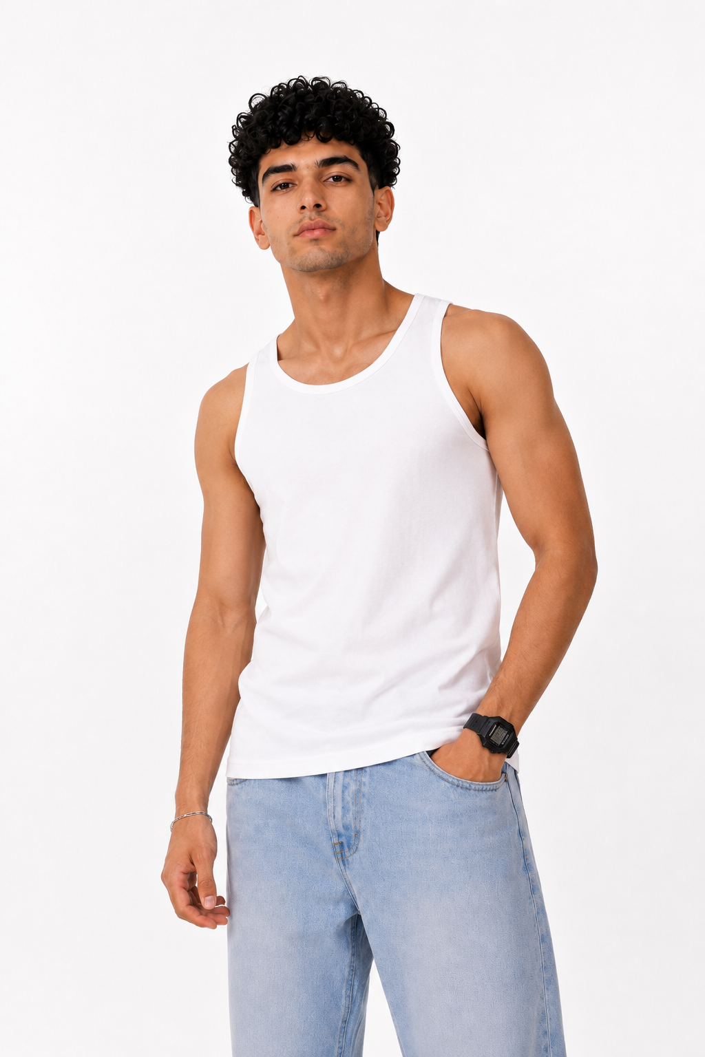 F2G White Tank Top front view